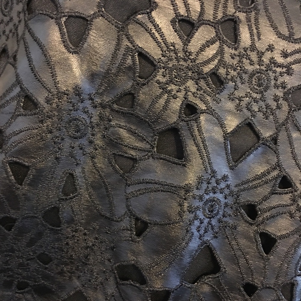 JOA LA Anthro laser cut black shift dress - Picture 4 of 8
